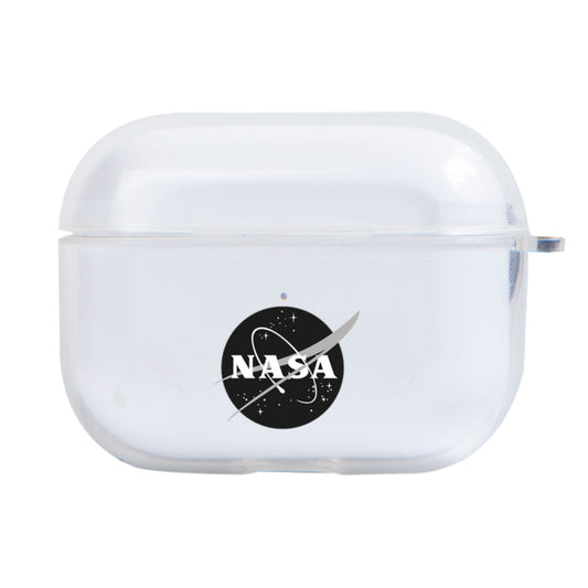 Apple AirPods Pro 2 Nasa Black Logo Şeffaf Kılıfı