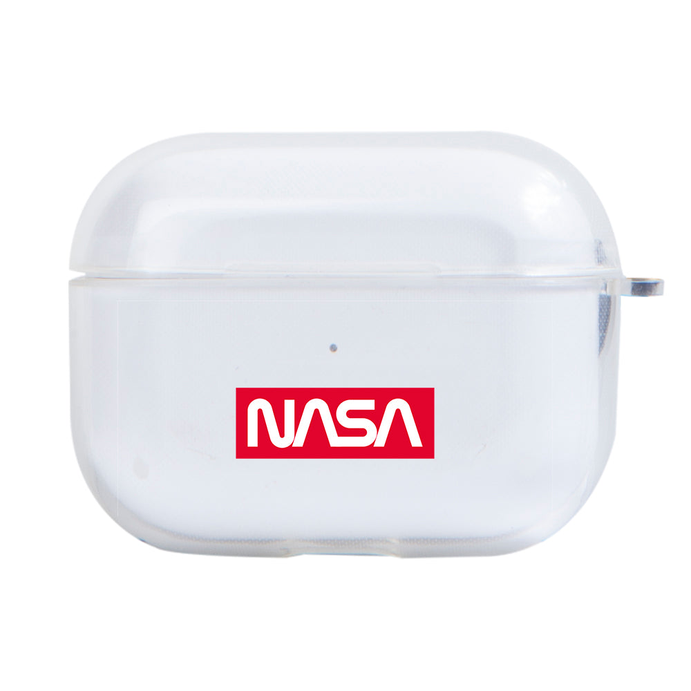 Apple AirPods Pro Nasa Kırmızı Logo Şeffaf Kılıfı