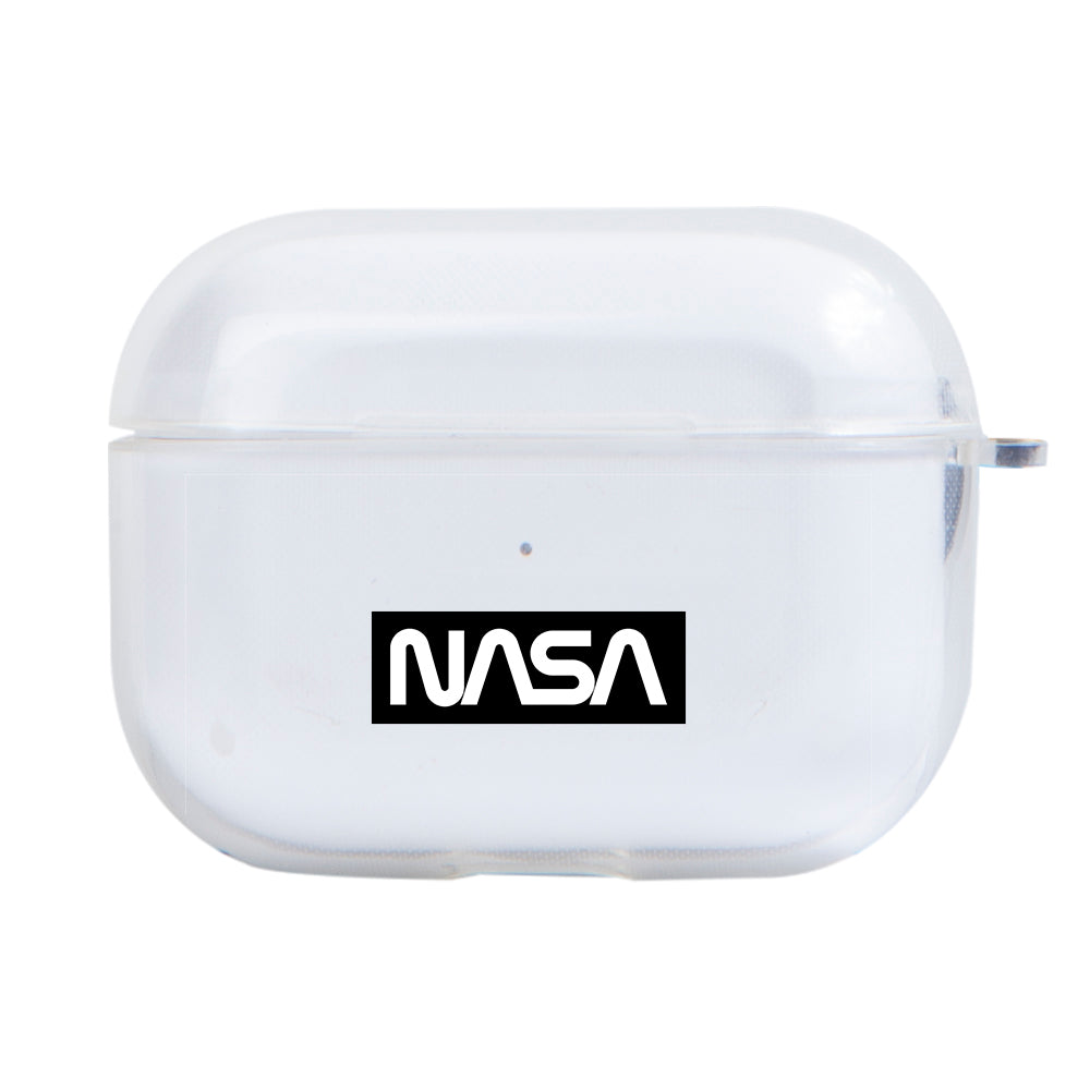 Apple AirPods Pro Nasa Siyah Logo Şeffaf Kılıfı