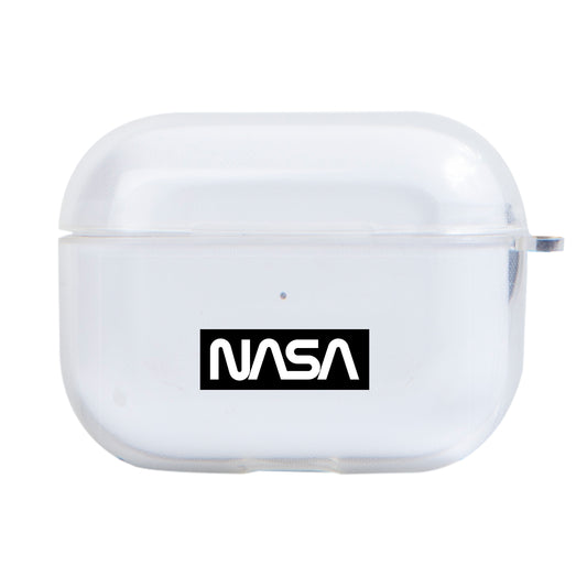 Apple AirPods Pro 2 Nasa Siyah Logo Şeffaf Kılıfı