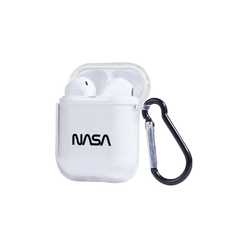 Apple AirPods Nasa Black Şeffaf Kılıfı