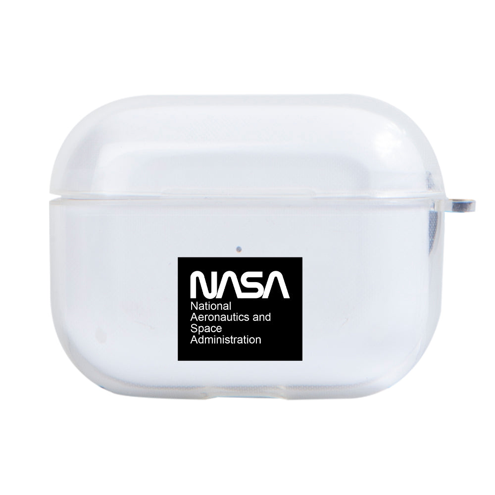 Apple AirPods Pro Nasa Space Black Logo Şeffaf Kılıfı