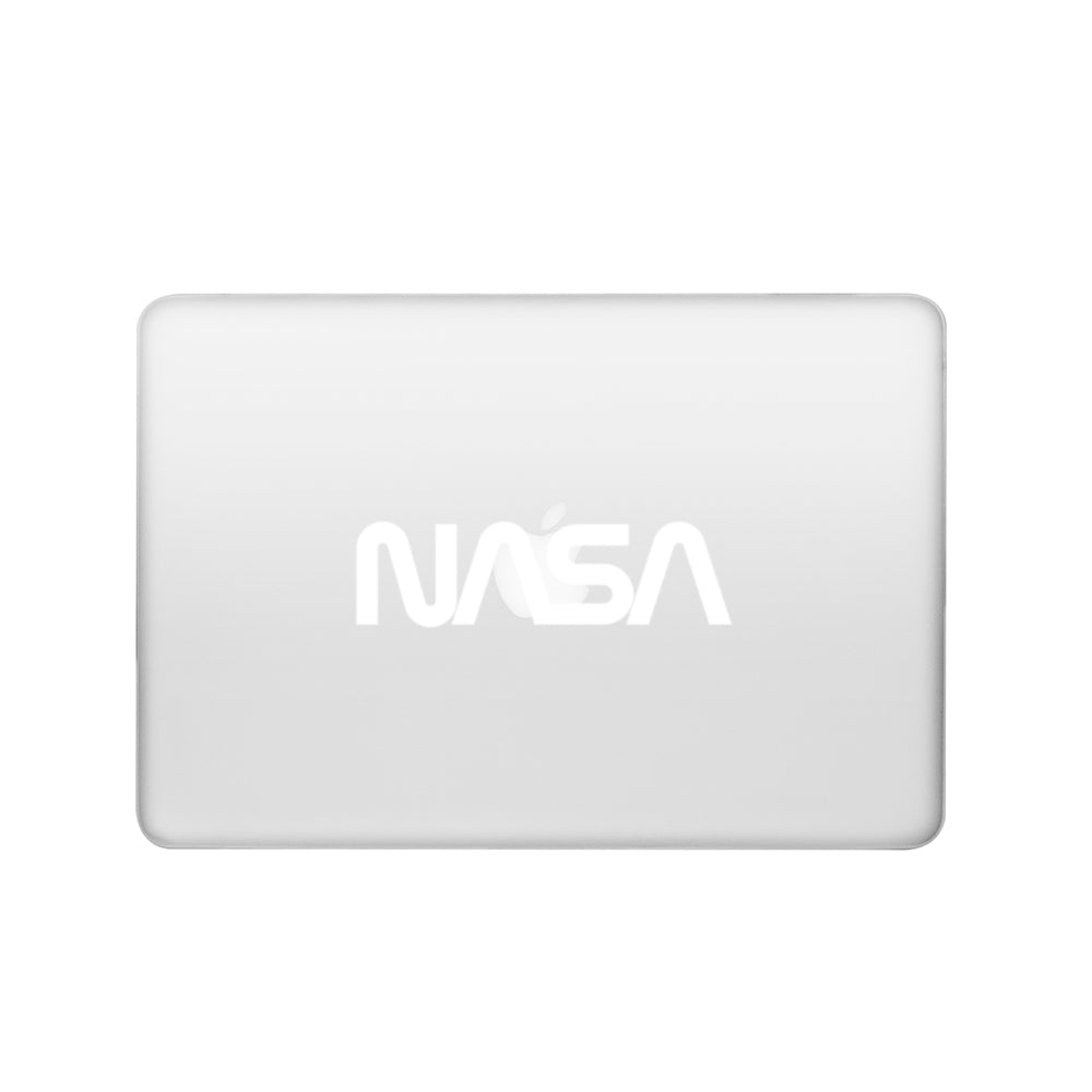 Macbook Air Sert Kapaklı Nasa Beyaz Logo Desenli Kılıf