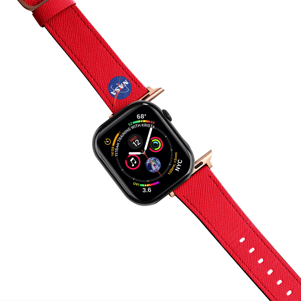 Apple Watch Red Band Nasa Logo Kordon