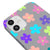 iPhone 12 Colorful Flowers Telefon Kılıfı - Renkli Silikon - Gri