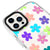 iPhone 13 Pro Colorful Flowers Telefon Kılıfı - Artycase - Beyaz