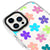 iPhone 14 Pro Colorful Flowers Telefon Kılıfı - Artycase - Beyaz