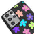 Samsung S21 Ultra Colorful Flowers Telefon Kılıfı - Renkli Silikon - Siyah