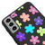 Samsung S21 Plus Colorful Flowers Telefon Kılıfı - Renkli Silikon - Siyah