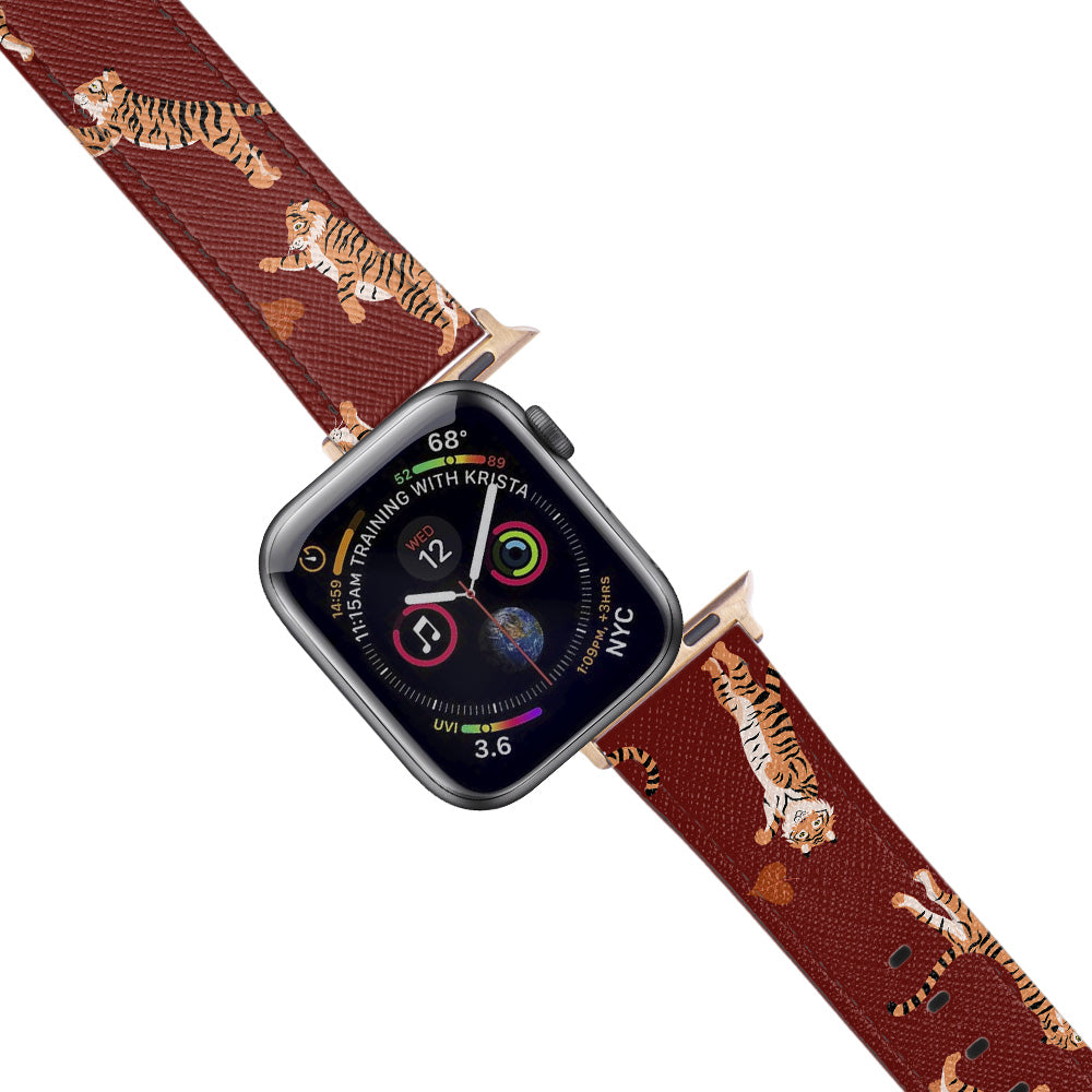 Apple Watch Red Band Kaplan Desenli Kordon