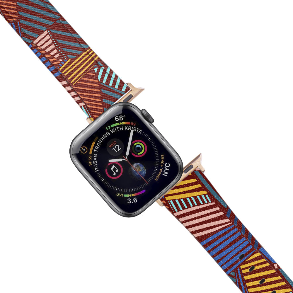 Apple Watch Red Band Colors Line Desenli Kordon