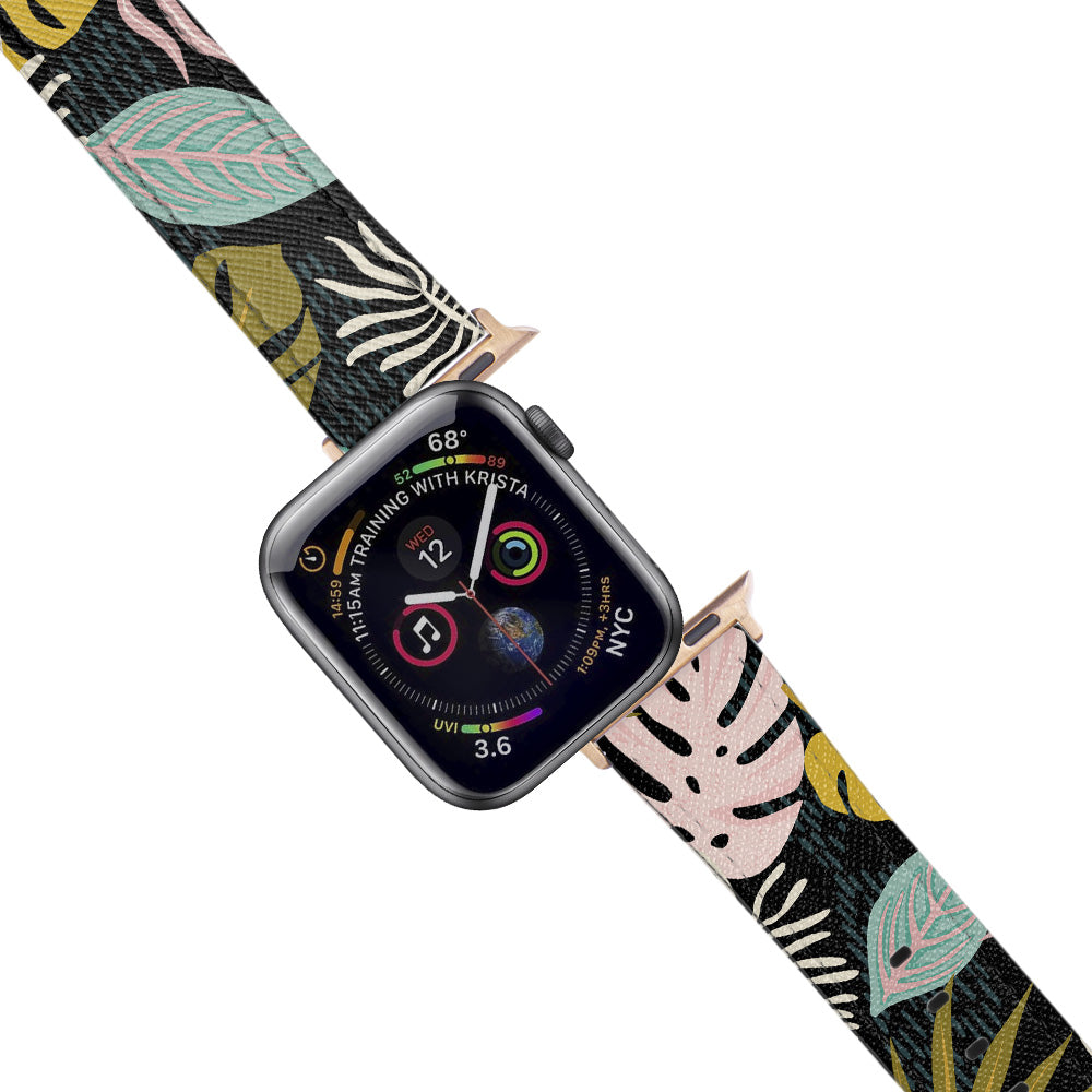 Apple Watch Black Band Autmn Desenli Kordon