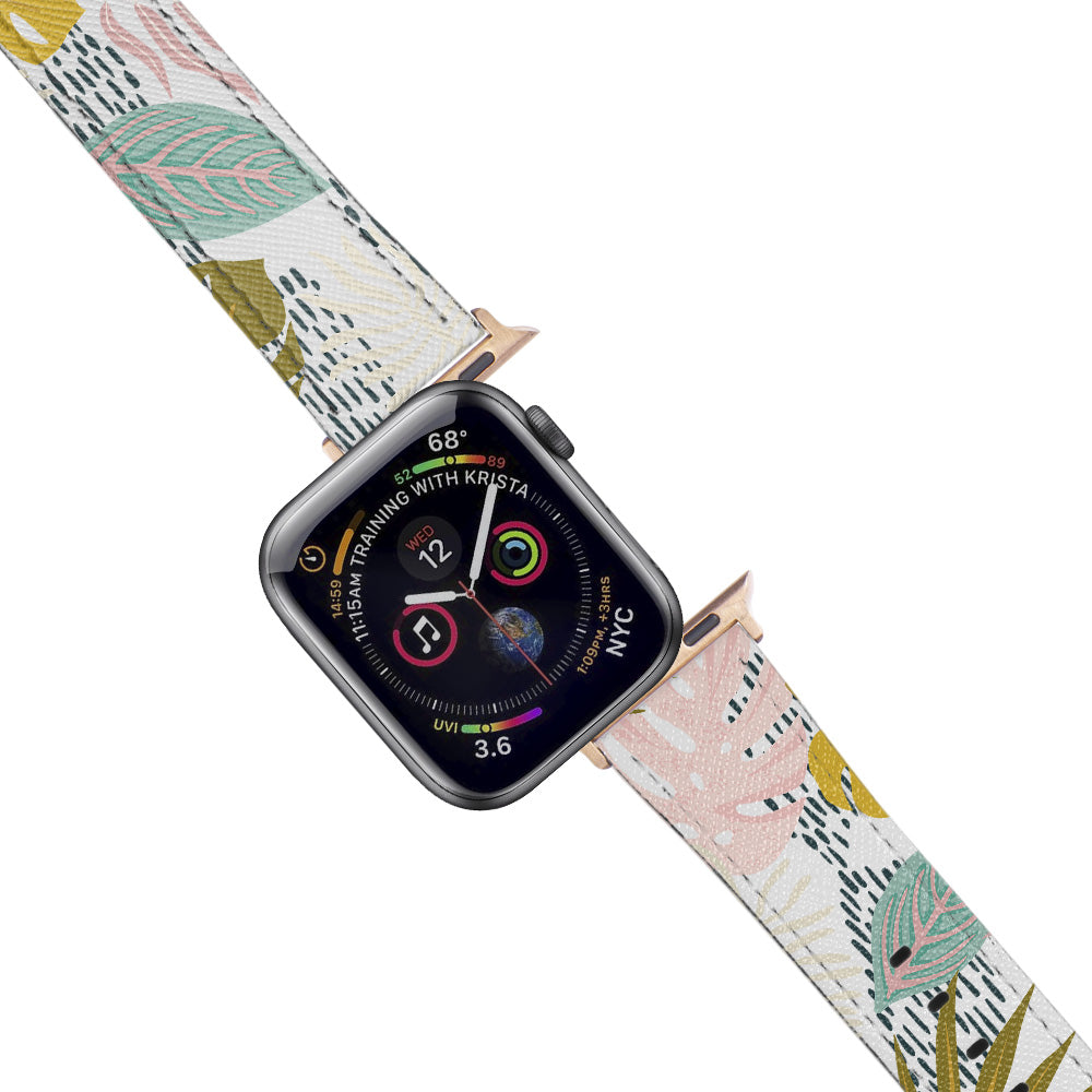 Apple Watch White Band Autmn Desenli Kordon