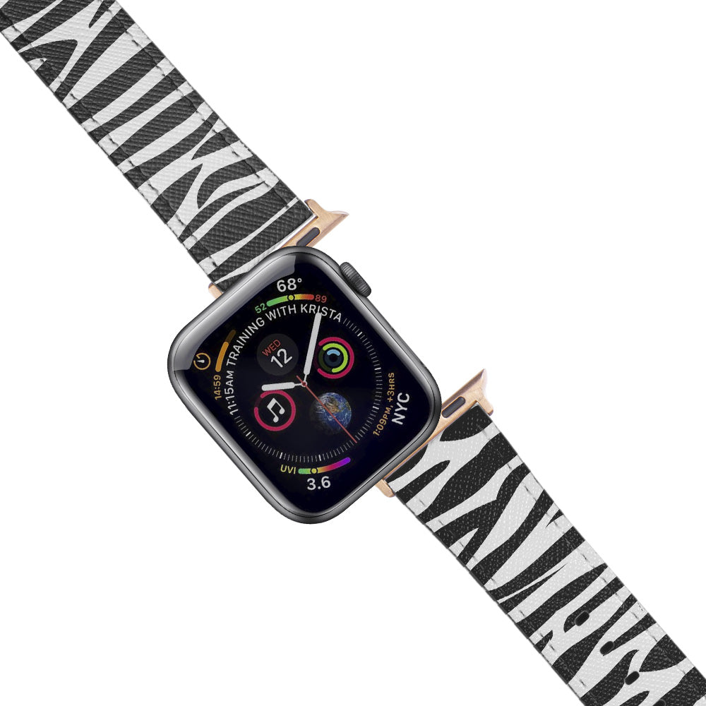 Apple Watch White Band Zebra Desenli Kordon