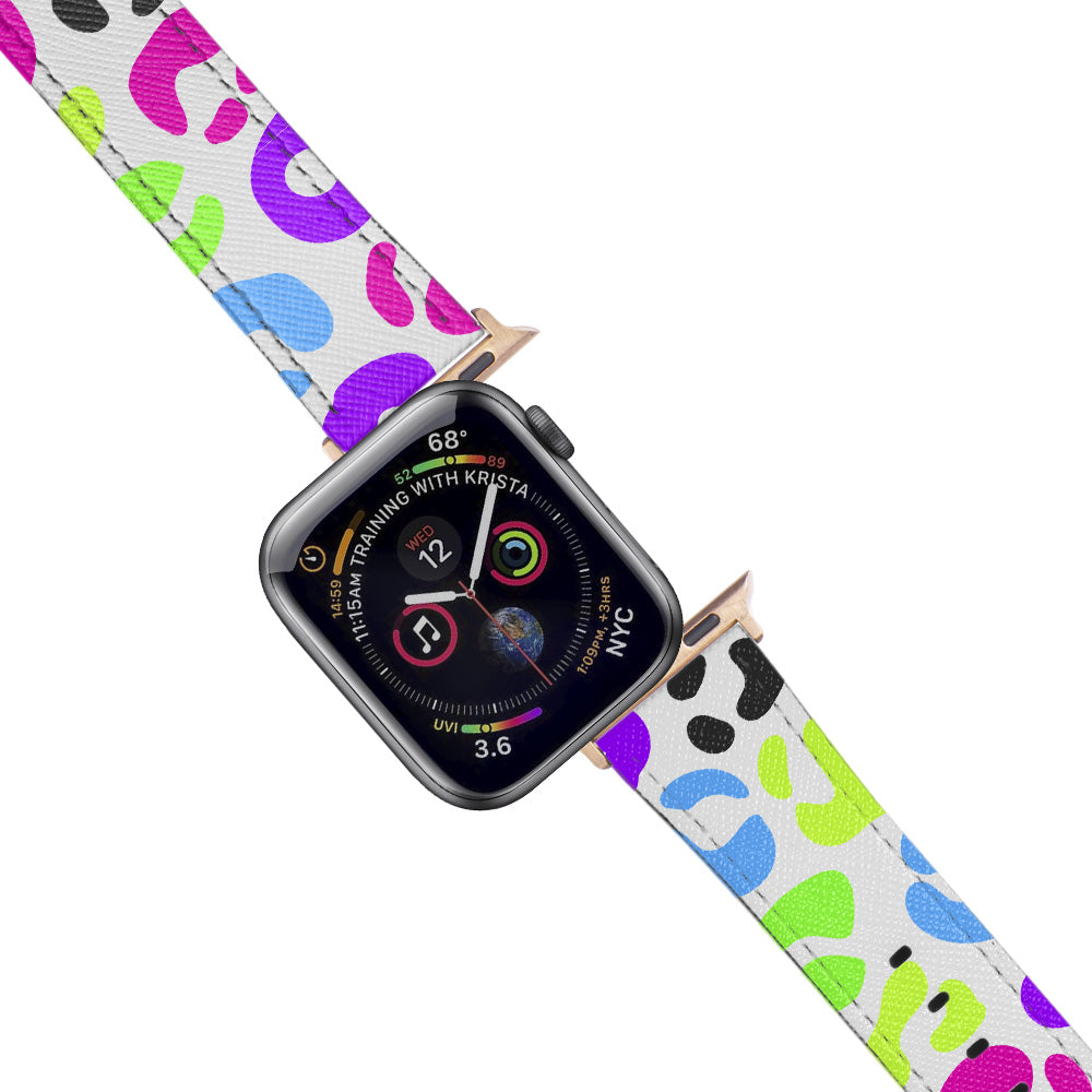 Apple Watch White Band Colors Smile Desenli Kordon