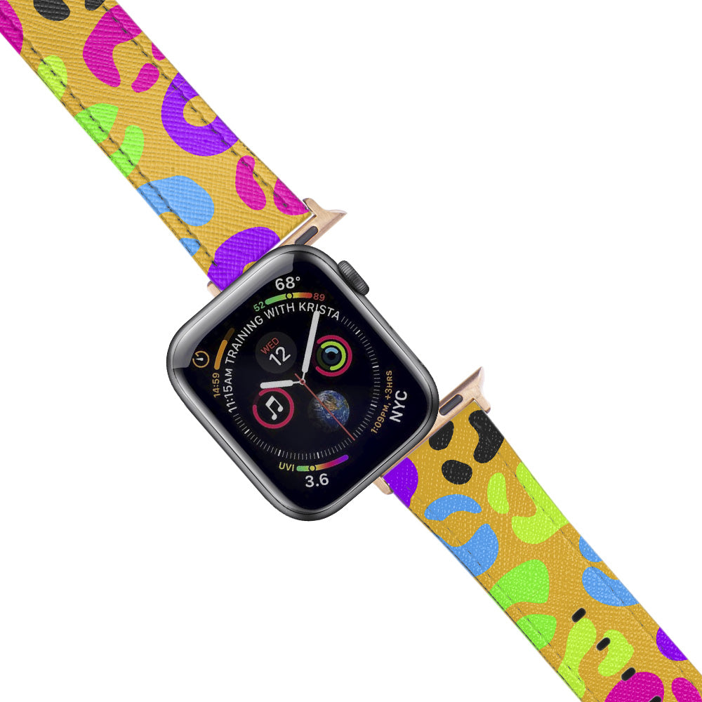 Apple Watch Yellow Band Colors Smile Desenli Kordon