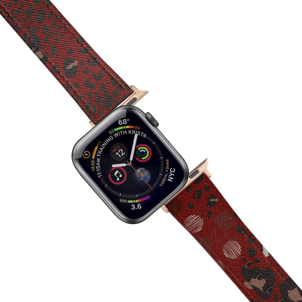 Apple Watch Red Band Benekler Desenli Kordon