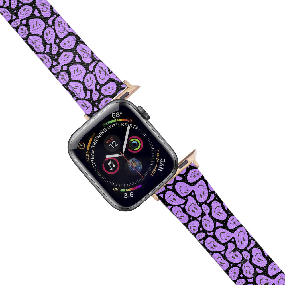 Apple Watch Black Band Emoji Desenli Kordon