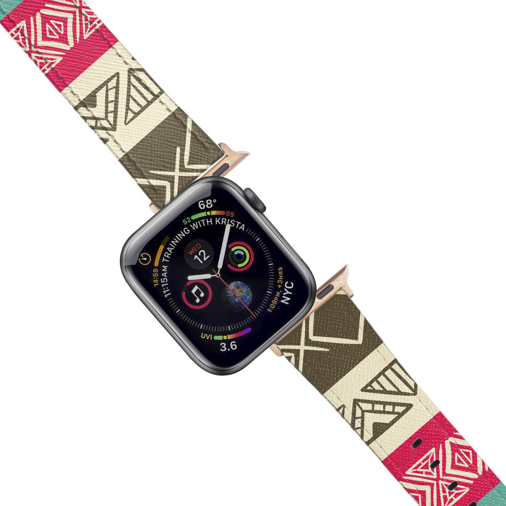 Apple Watch Black Band Kilim Desenli Kordon