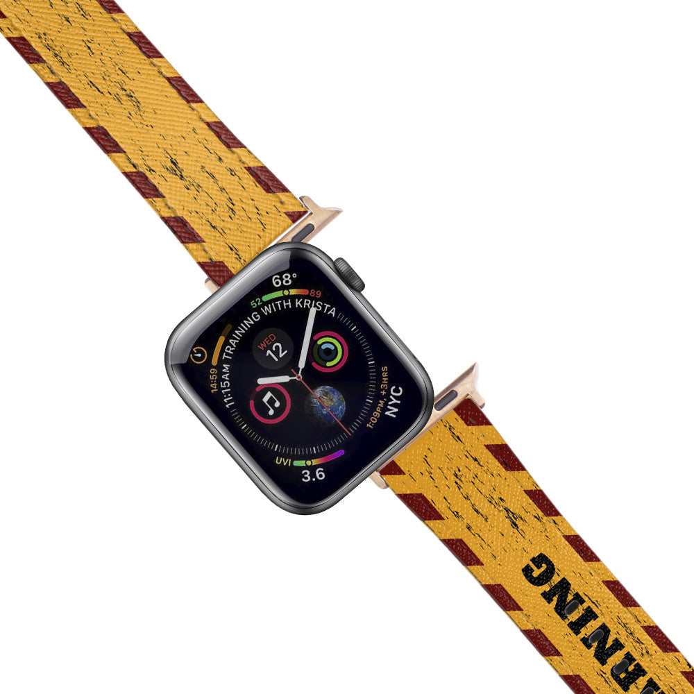 Apple Watch Red Band Uyarı Desenli Kordon