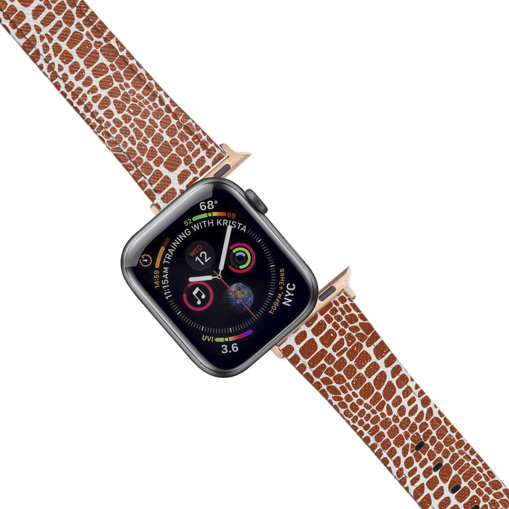 Apple Watch White Band Skin Desenli Kordon