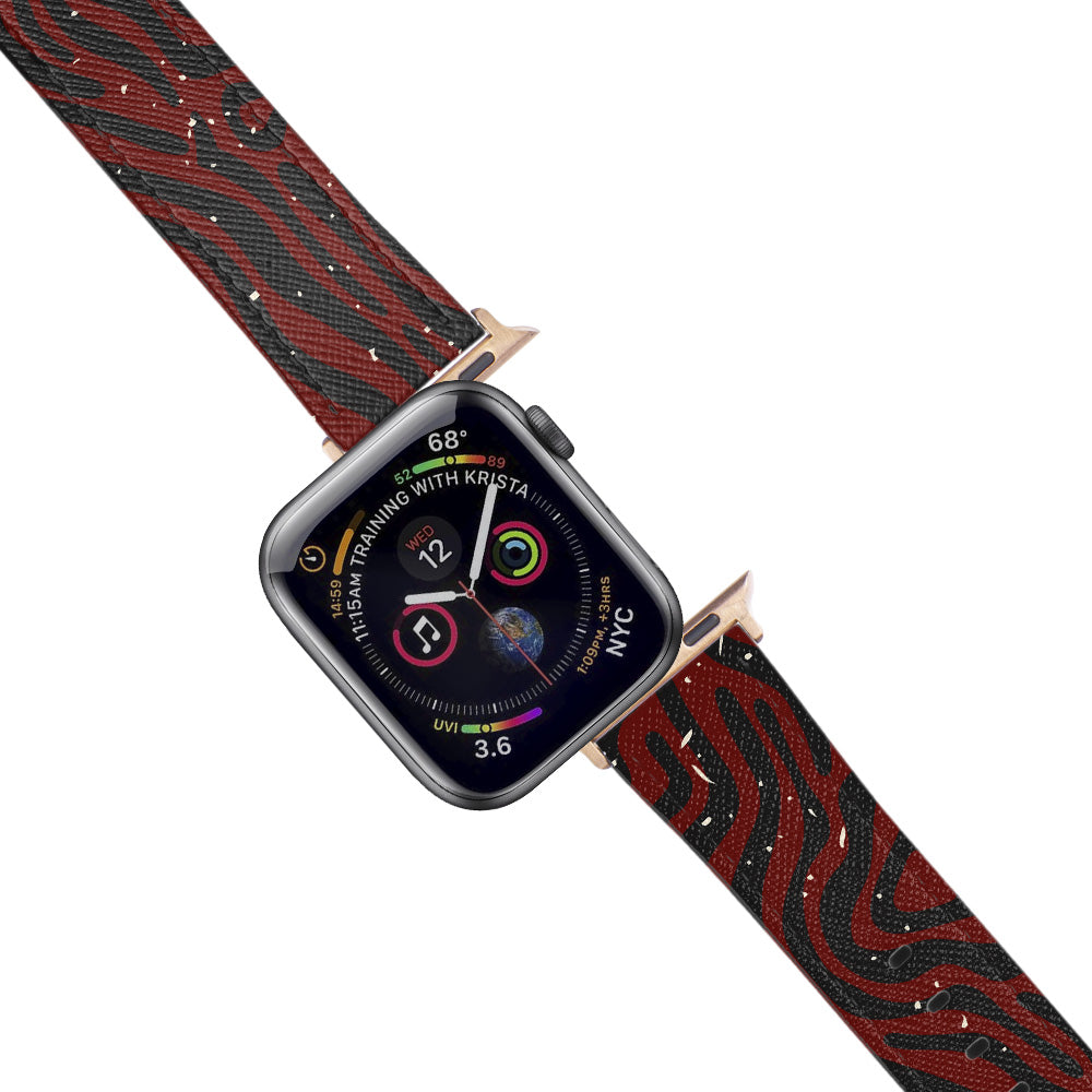 Apple Watch Red Band Zebra Skin Desenli Kordon