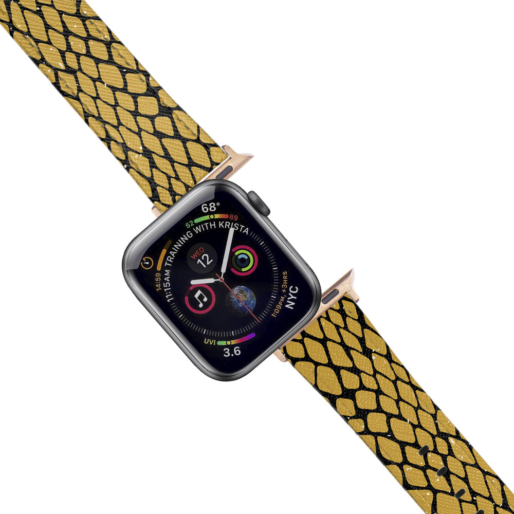 Apple Watch Black Band Scaled Desenli Kordon