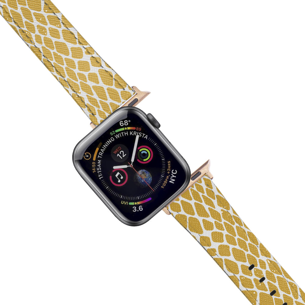 Apple Watch White Band Scaled Desenli Kordon