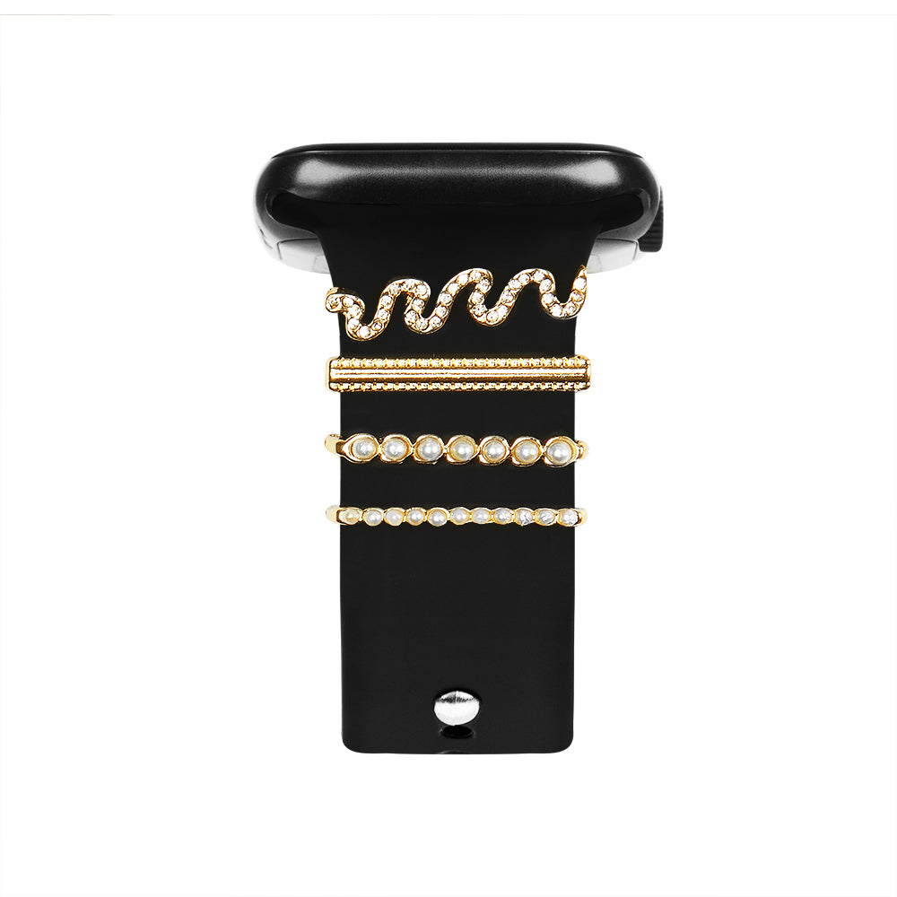 Apple Watch Charm Diamond Gold Snake Kordon Aksesuarı