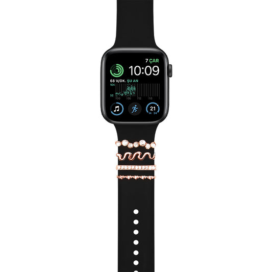 Apple Watch Charm Diamond Snake Kordon Aksesuarı