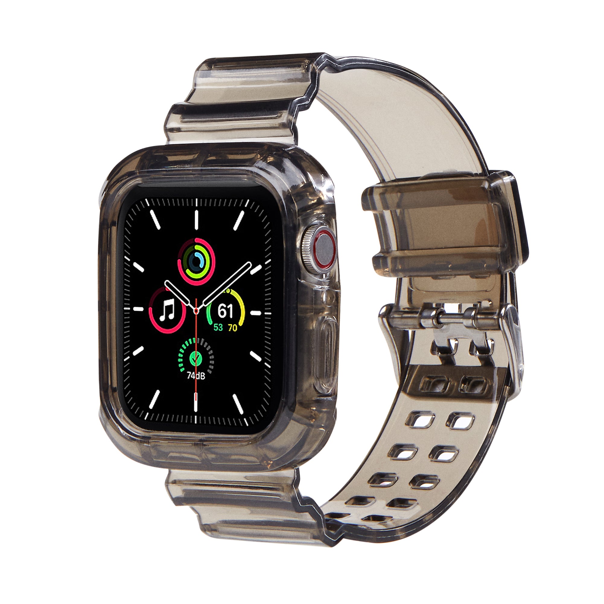 Apple Watch Şeffaf Black Saat Kordonu