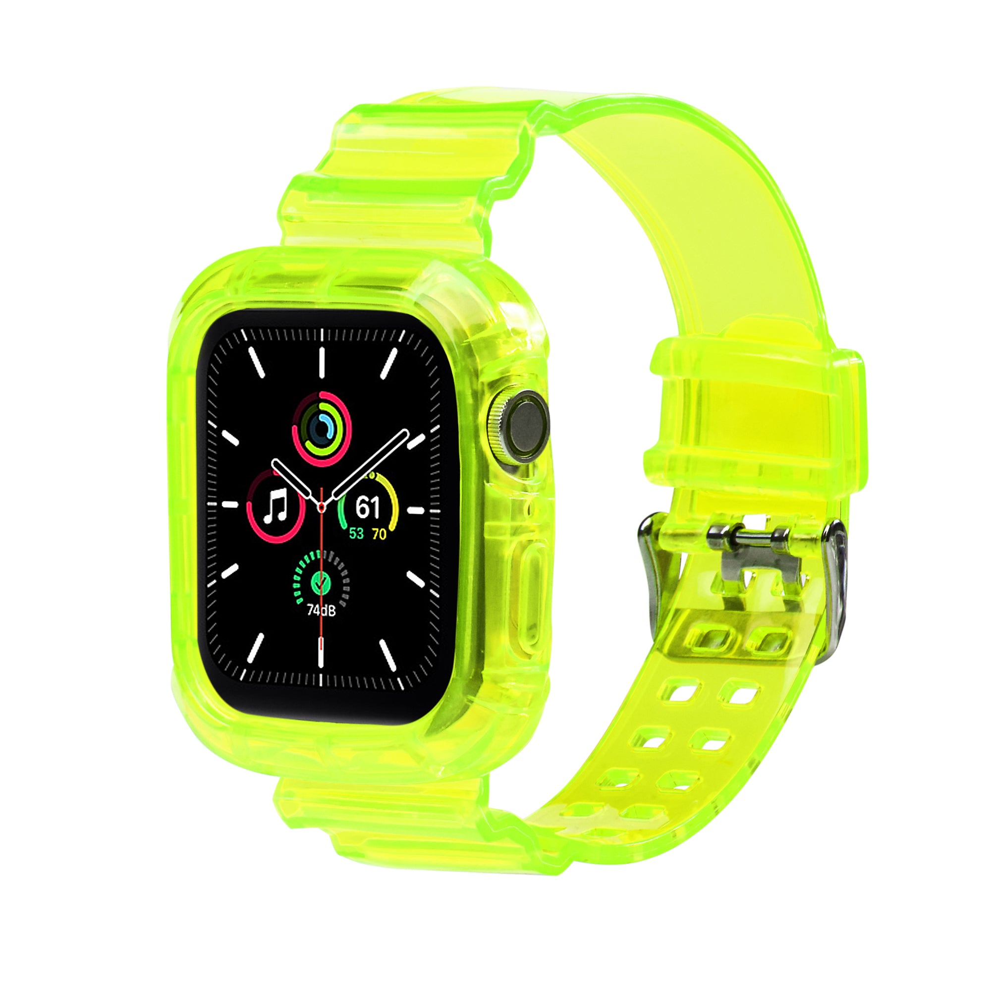 Apple Watch Şeffaf Jade Yellow Saat Kordonu