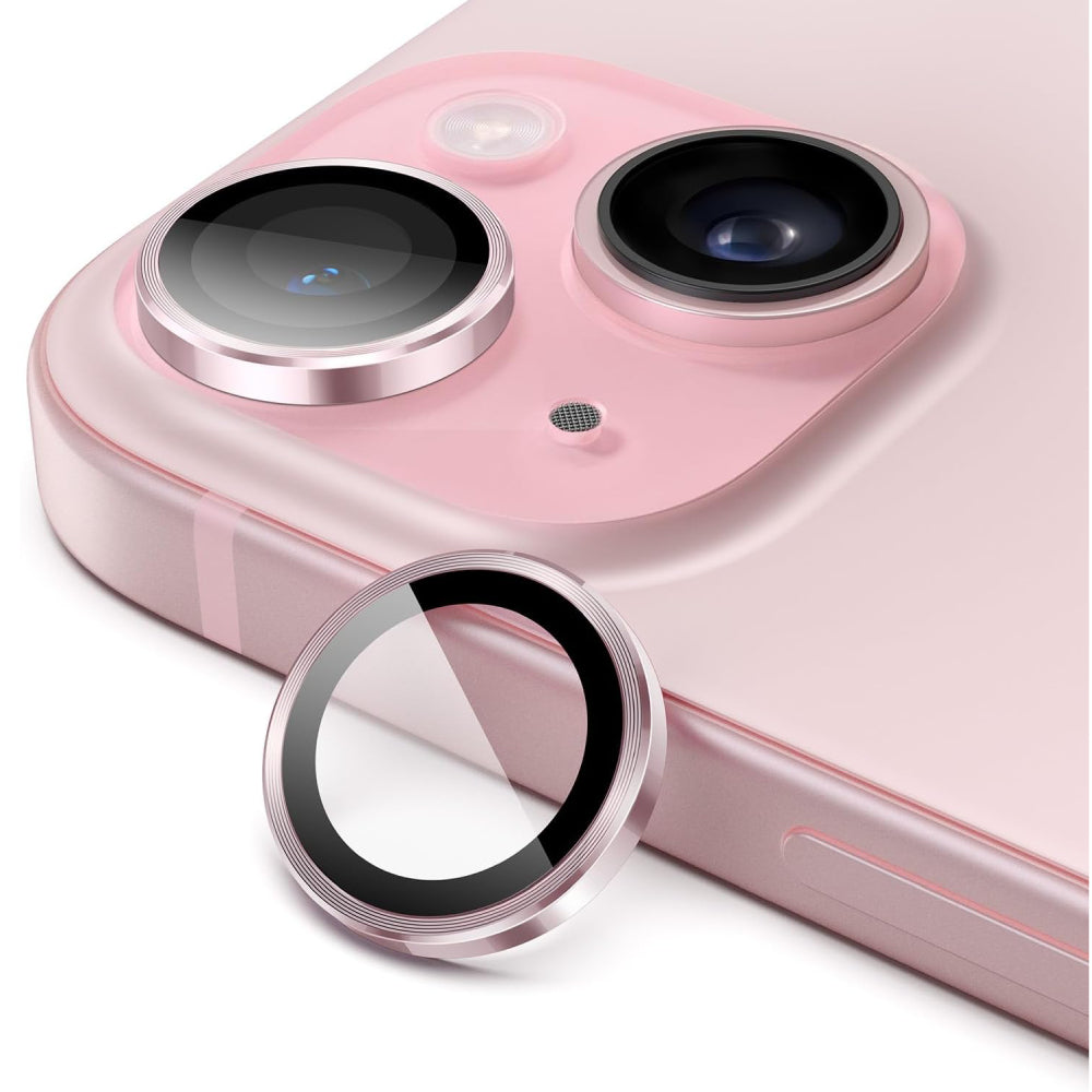 iPhone 15 Kamera Koruyucu Ring Pembe